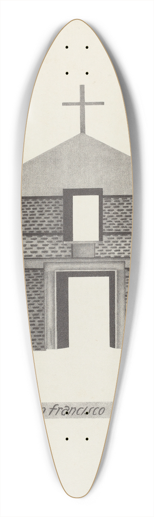 James Jones - Mision San Francisco de Solano 39.3 inch art pintail longboard deck