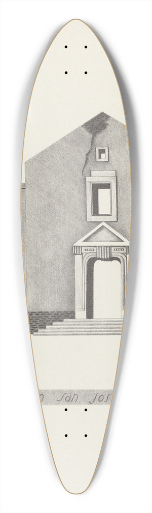 James Jones - Mision San Jose 39.3 inch art pintail longboard deck
