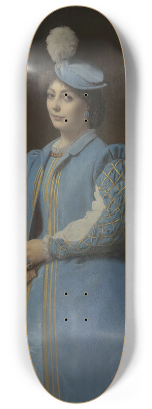 Charles Franois Jalabert - Portrait of a lady in blue 8.25 inch art skate deck Charles Franois Jalabert - Portrait of a lady in blue 8.25 inch art skate deck