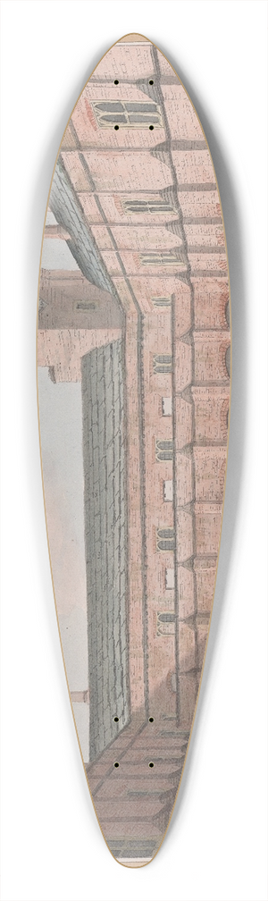 James Lambert of Lewes - Herstmonceux Castle, East Sussex: North View of the Green Court 39.3 inch art pintail longboard deck