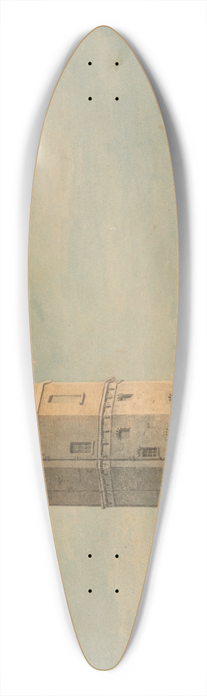 James Malton - The North Foreland Lighthouse, Kent 39.3 inch art pintail longboard deck
