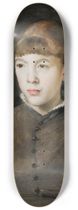 Charles Franois Vuillermet - Portrait of a Girl 8.25 inch art skate deck