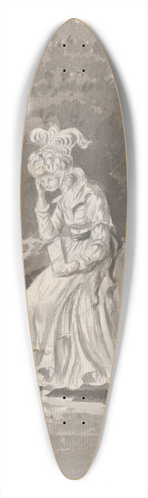 James Miller - Figure Study of a Seated Lady 39.3 inch art pintail longboard deck James Miller - Figure Study of a Seated Lady 39.3 inch art pintail longboard deck
