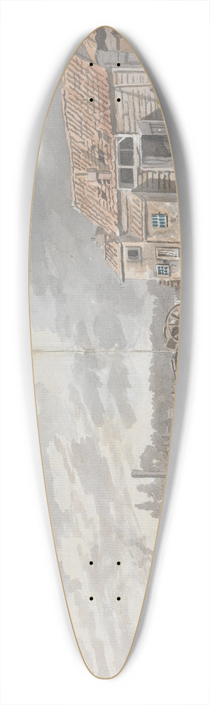 James Miller - Outbuildings with figures 39.3 inch art pintail longboard deck James Miller - Outbuildings with figures 39.3 inch art pintail longboard deck