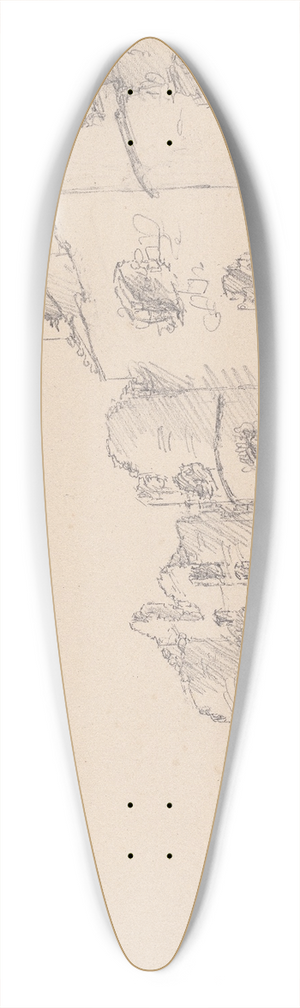 James Moore - Boyne Castle, Scotland 39.3 inch art pintail longboard deck