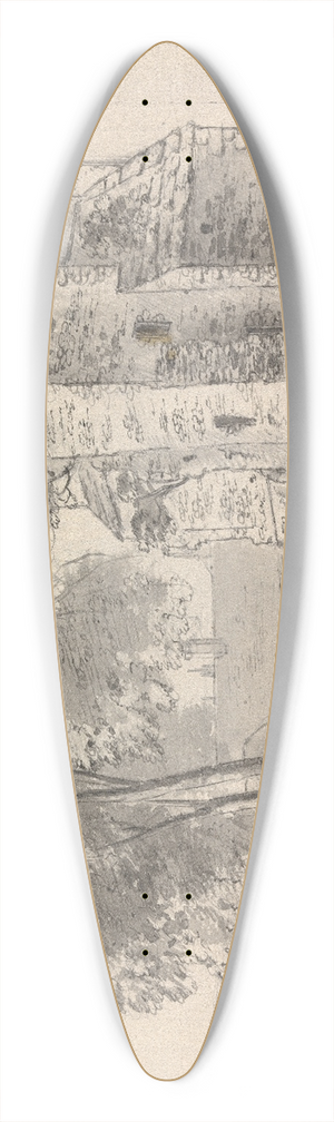 James Moore - Cerne Abbey 39.3 inch art pintail longboard deck