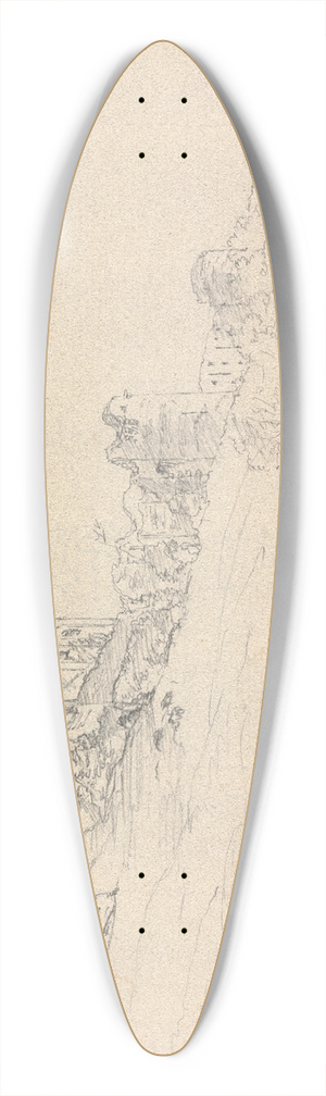 James Moore - Corfe Castle 39.3 inch art pintail longboard deck
