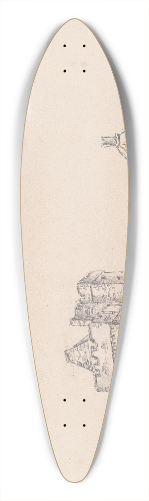 James Moore - Coupland Castle, Northumberland 39.3 inch art pintail longboard deck