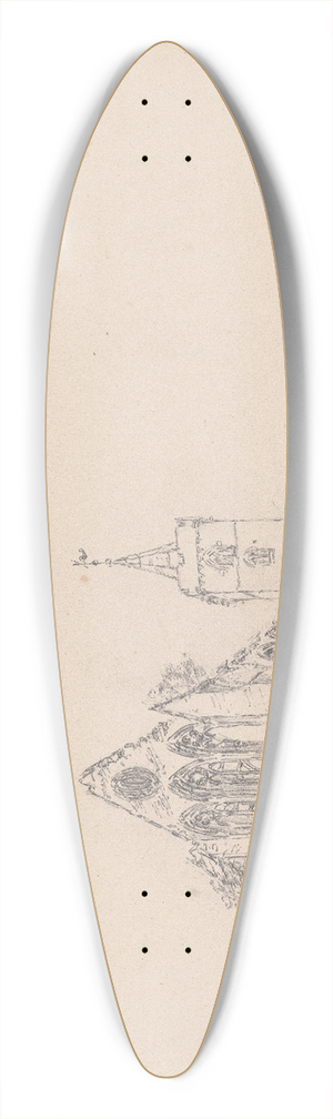 James Moore - Dunblane Cathedral, Scotland 39.3 inch art pintail longboard deck