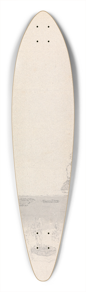 James Moore - Flint Castle, Wales 39.3 inch art pintail longboard deck