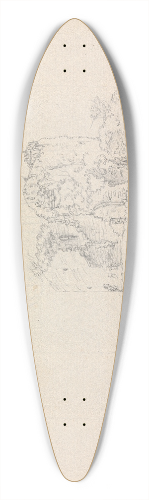 James Moore - Hawarden Castle, Flintshire, Wales 39.3 inch art pintail longboard deck