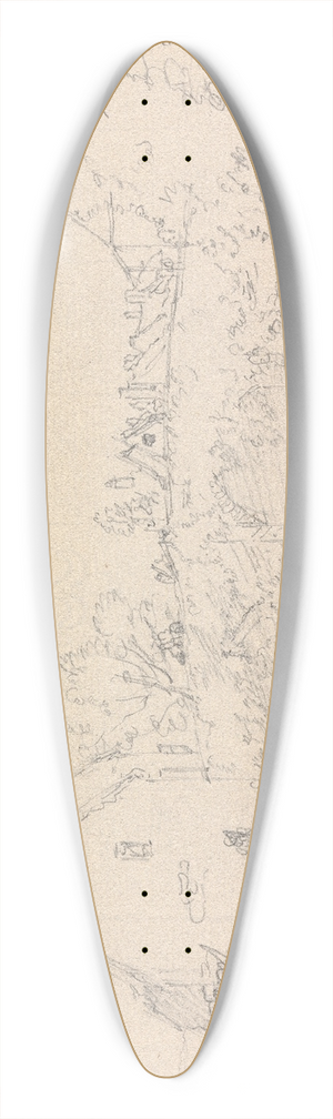 James Moore - Okehampton Bridge 39.3 inch art pintail longboard deck