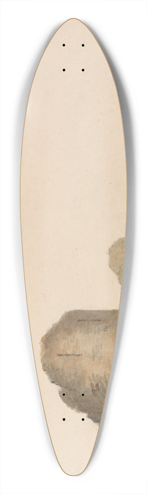 James Moore - Pevensey Castle, Sussex 39.3 inch art pintail longboard deck