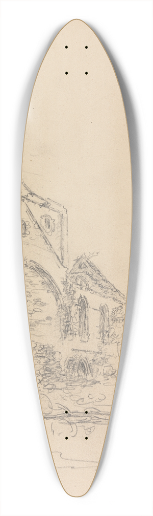James Moore - Pluscarden Abbey, Scotland 39.3 inch art pintail longboard deck