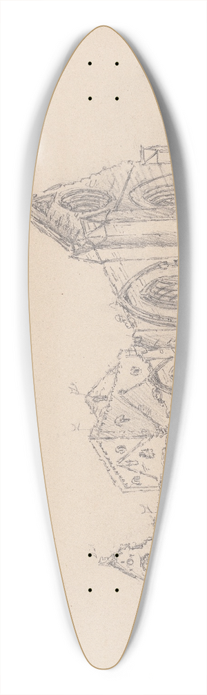 James Moore - Pluscarden Abbey, Scotland 39.3 inch art pintail longboard deck