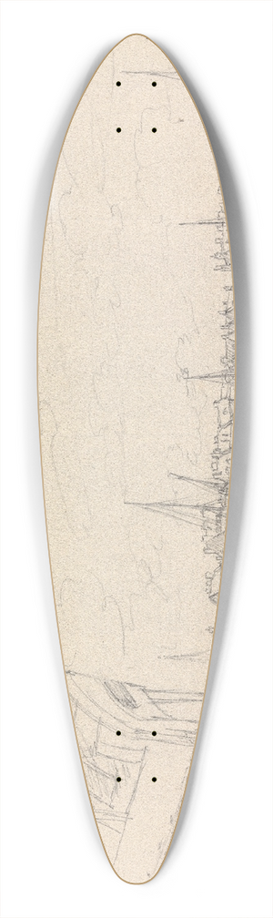 James Moore - The Esplanade, Weymouth 39.3 inch art pintail longboard deck