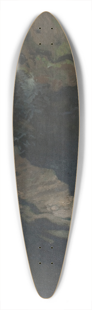 James Paterson - Mountain landscape, possibly the Cullins, Skye 39.3 inch art pintail longboard deck