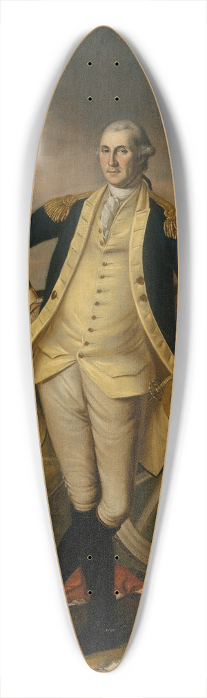 James Peale - George Washington 39.3 inch art pintail longboard deck