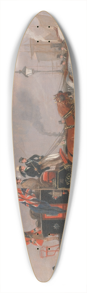 James Pollard - The Last of the Mail Coaches at Newcastle upon Tyne 39.3 inch art pintail longboard deck
