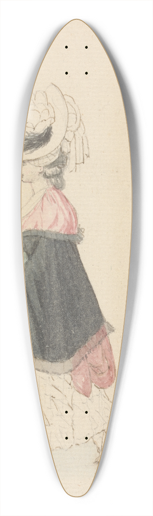 James Roberts - A Woman of Fashion in Walking Dress 39.3 inch art pintail longboard deck