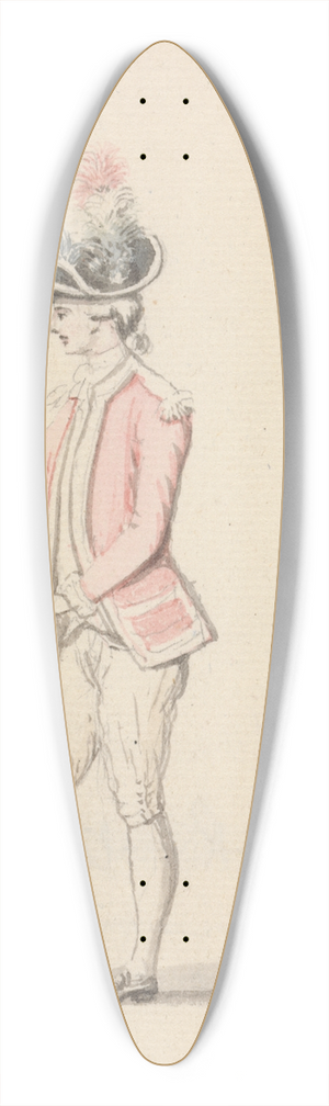 James Roberts - Officer with Cockade and Sword 39.3 inch art pintail longboard deck