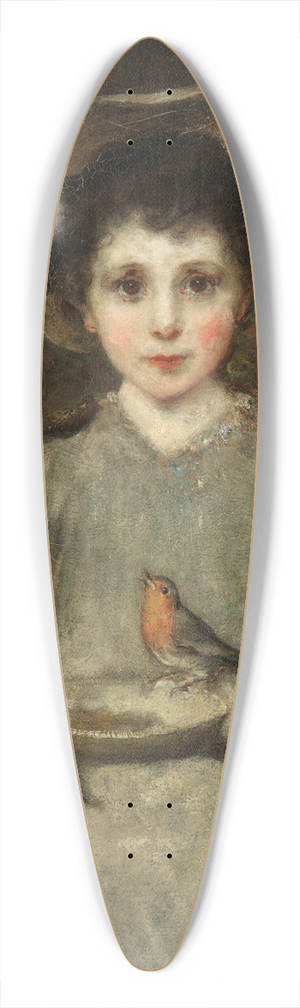James Sant - Portrait of a young girl 39.3 inch art pintail longboard deck