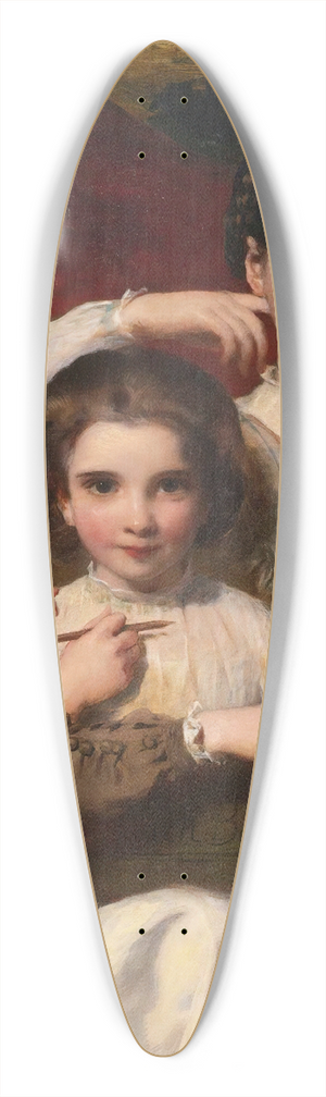 James Sant - Portrait Of The Russell Sisters 39.3 inch art pintail longboard deck
