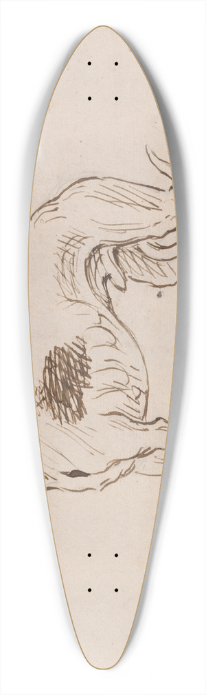 James Seymour - A Greyhound, Facing Left 39.3 inch art pintail longboard deck James Seymour - A Greyhound, Facing Left 39.3 inch art pintail longboard deck