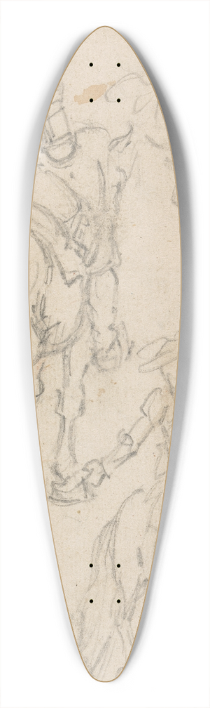 James Seymour - A Rider in Armor, and Two Horses Lying Down 39.3 inch art pintail longboard deck James Seymour - A Rider in Armor, and Two Horses Lying Down 39.3 inch art pintail longboard deck