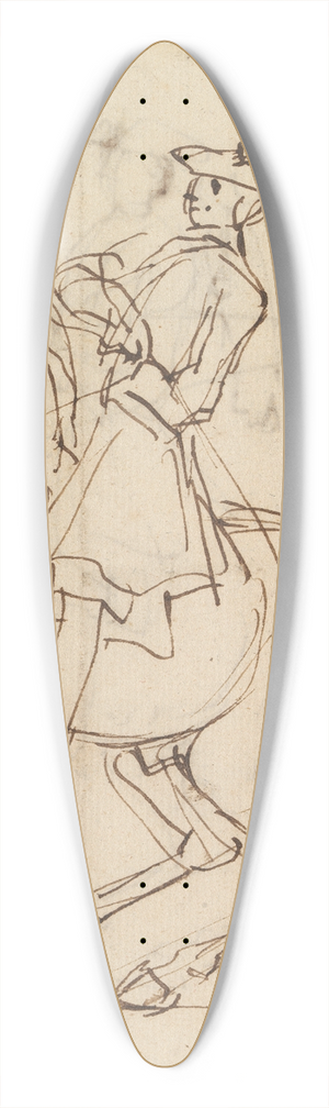James Seymour - Rider on a Horse, Rearing to Left 39.3 inch art pintail longboard deck