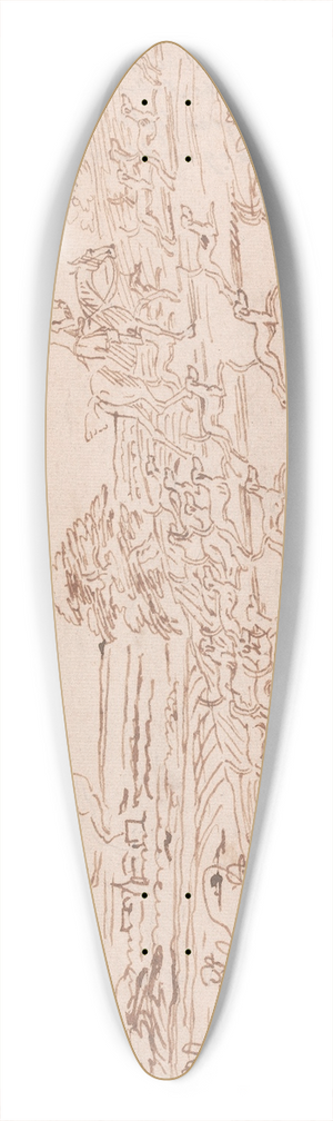 James Seymour - Riders and Hounds in an Open Landscape 39.3 inch art pintail longboard deck James Seymour - Riders and Hounds in an Open Landscape 39.3 inch art pintail longboard deck