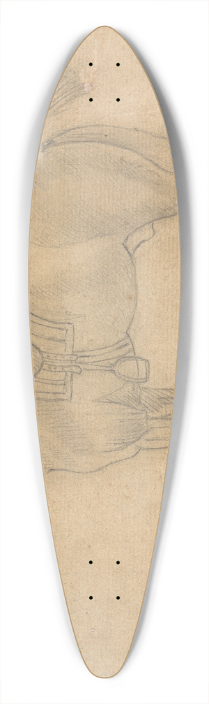 James Seymour - Saddled Horse Facing Left 39.3 inch art pintail longboard deck James Seymour - Saddled Horse Facing Left 39.3 inch art pintail longboard deck
