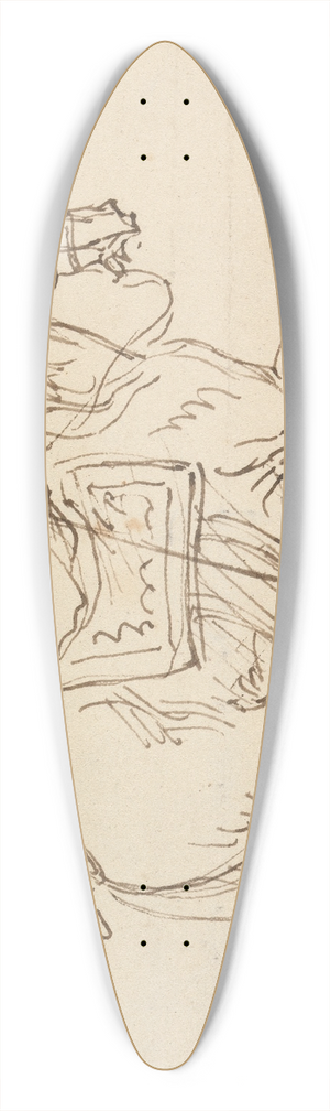 James Seymour - Woman Wearing a Tricorne Hat, Riding to Right 39.3 inch art pintail longboard deck James Seymour - Woman Wearing a Tricorne Hat, Riding to Right 39.3 inch art pintail longboard deck