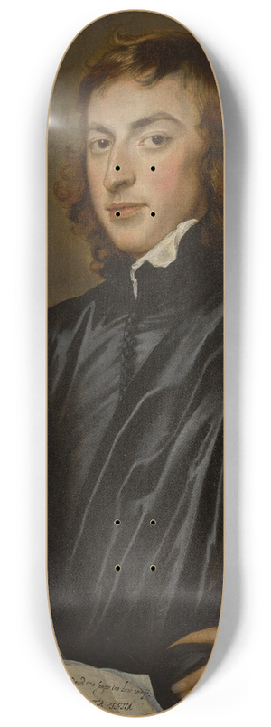 Adriaen Hanneman - Portrait of a gentleman 8.25 inch art skate deck