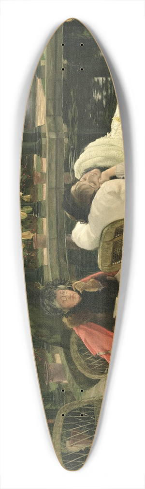 James Tissot - A Convalescent 39.3 inch art pintail longboard deck
