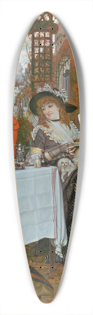 James Tissot - A Luncheon (Un Dejeuner) 39.3 inch art pintail longboard deck