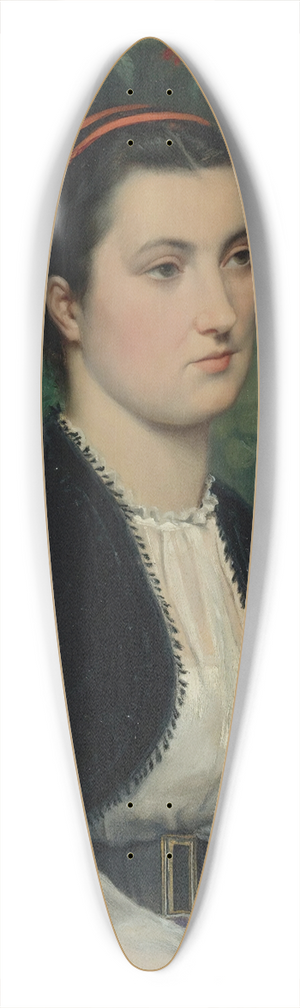 James Tissot - Portrait Of A Lady 39.3 inch art pintail longboard deck