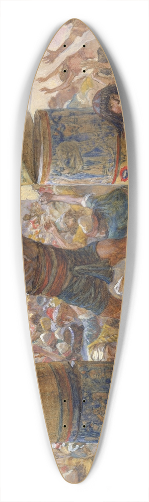 James Tissot - Samson Puts Down the Pillars 39.3 inch art pintail longboard deck James Tissot - Samson Puts Down the Pillars 39.3 inch art pintail longboard deck