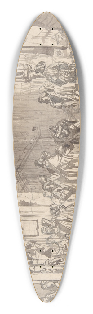 James Tissot - The Departure of the Prodigal Son 39.3 inch art pintail longboard deck James Tissot - The Departure of the Prodigal Son 39.3 inch art pintail longboard deck
