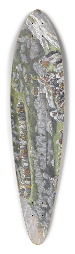 James Tissot - The Miracle of the Loaves and Fishes 39.3 inch art pintail longboard deck