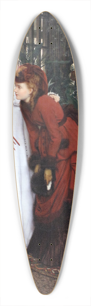 James Tissot - Young woman looking at Japanese items 39.3 inch art pintail longboard deck