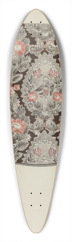 James Vail - Textile Drapery 39.3 inch art pintail longboard deck