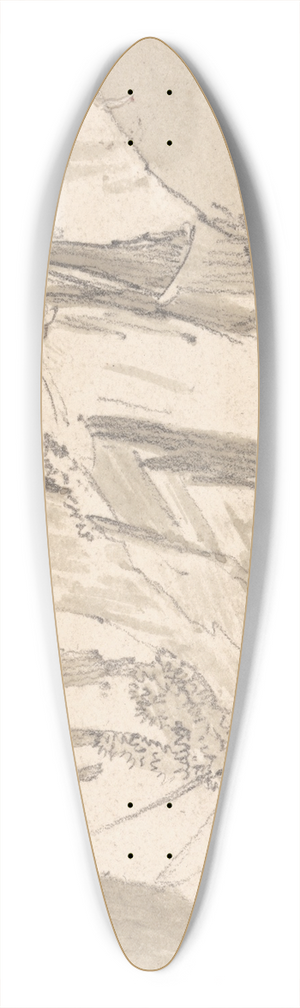 James Ward - A Craggy Hillside 39.3 inch art pintail longboard deck