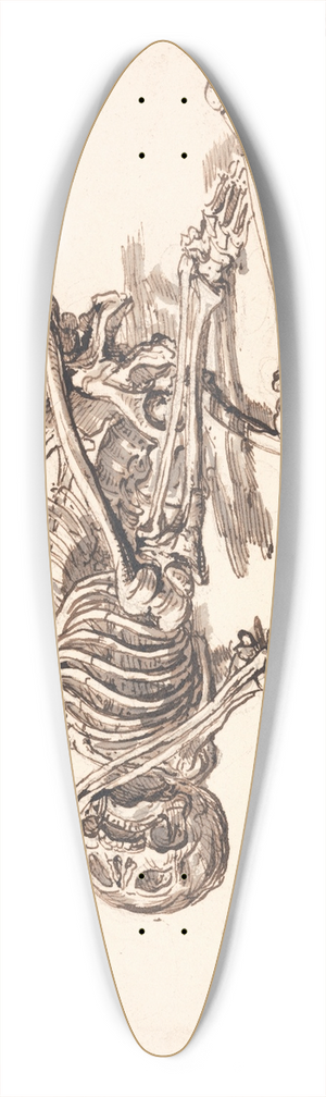 James Ward - A Human Skeleton 39.3 inch art pintail longboard deck