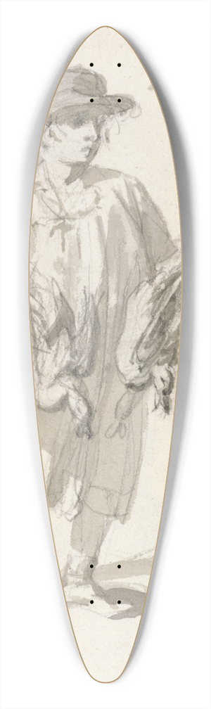 James Ward - A Rustic Carrying Ducks 39.3 inch art pintail longboard deck
