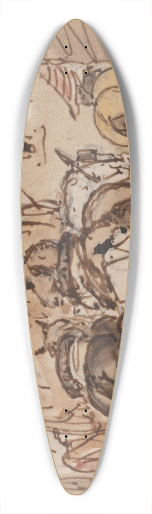 James Ward - Farmyard and Horses 39.3 inch art pintail longboard deck James Ward - Farmyard and Horses 39.3 inch art pintail longboard deck