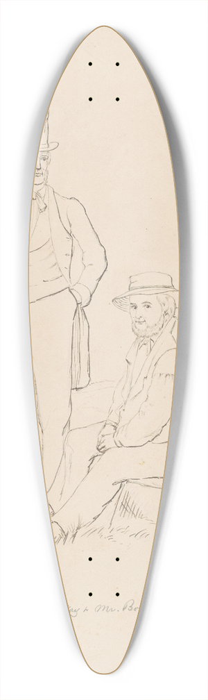 James Wells Champney - Mr. Way and Mr. Booth 39.3 inch art pintail longboard deck