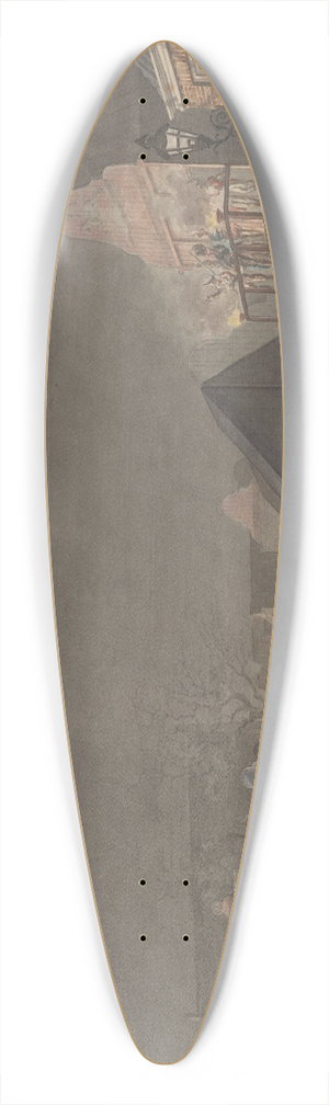 Jan Anthonie Langendijk - Kermis op de Botermarkt te Amsterdam 39.3 inch art pintail longboard deck