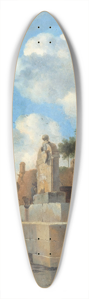 Jan Asselijn - A Coastal Ruin in Italy 39.3 inch art pintail longboard deck Jan Asselijn - A Coastal Ruin in Italy 39.3 inch art pintail longboard deck