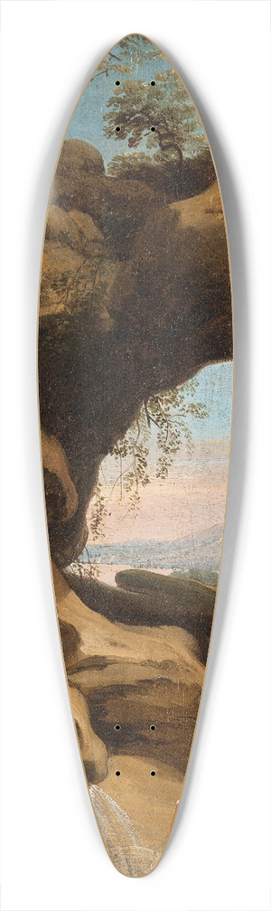 Jan Asselijn - Landscape with views through the cave 39.3 inch art pintail longboard deck